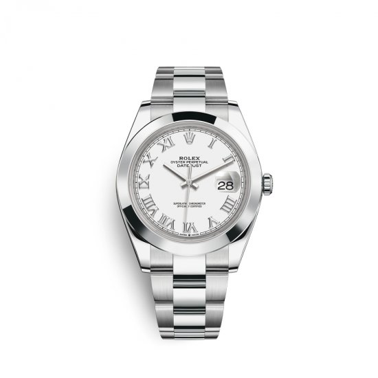 Fake Rolex Datejust 41 Oystersteel M126300-0015 White Dial Watch - Click Image to Close