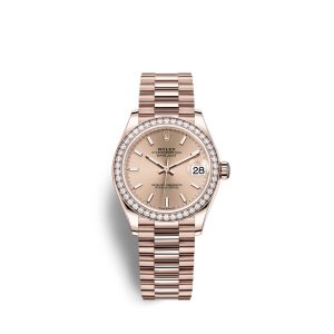 Fake Rolex Datejust 31 18 ct Everose gold M278285RBR-0018 Rosé Dial Watch