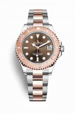 Swiss Replica Rolex Yacht-Master 37 Everose gold 268621 Chocolate Dial Watch