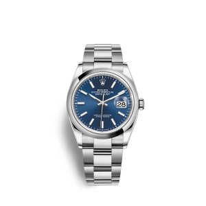 Fake Rolex Datejust 36 Oystersteel M126200-0006 Blue Dial Watch