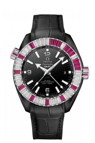 Fake OMEGA Seamaster Black ceramic 24 hours GMT 215.98.46.22.01.002 Watch - Click Image to Close