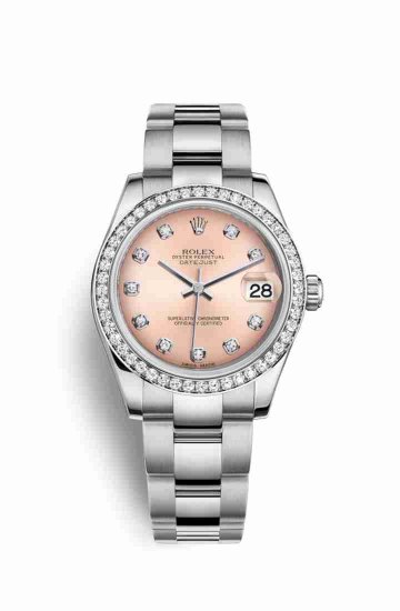 Swiss Replica Rolex Datejust 31 White gold 178384 Pink diamonds Watch - Click Image to Close