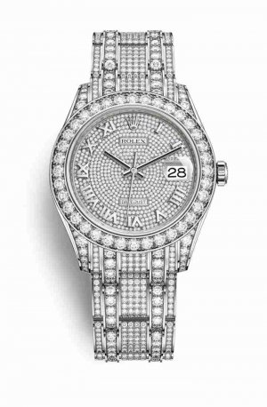 Swiss Replica Rolex Pearlmaster 39 diamonds 86409RBR Diamond-paved Dial Watch