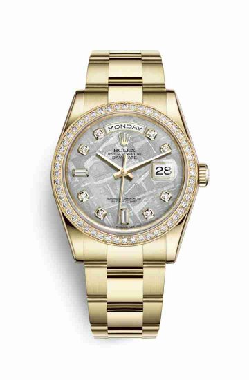 Swiss Replica Rolex Day-Date 36 118348 Meteorite diamonds Watch - Click Image to Close