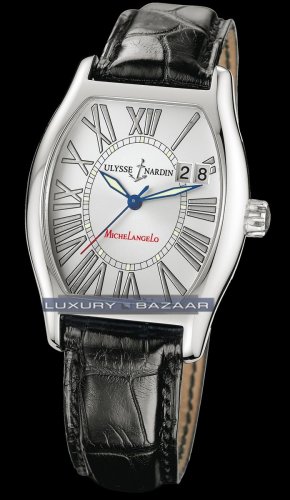 Ulysse Nardin Michelangelo Big Date (SS / Silver / Leather) 233-