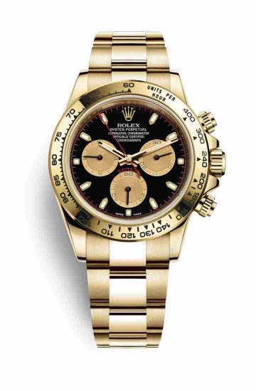 Swiss Replica Rolex Cosmograph Daytona 116508 Black Champagne Dial Watch - Click Image to Close