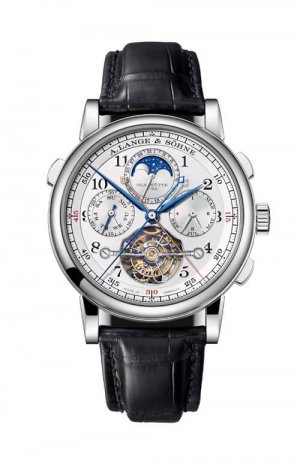 Swiss Replica A. Lange & Sohne 706.025 Tourbograph Perpetual Pour le Mrite Platinum/Silver Watch