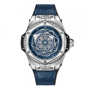 Copy Hublot Big Bang One Click Sang Bleu Steel Blue Diamonds