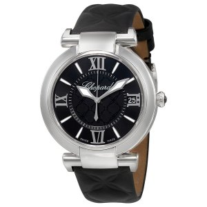 Copy Chopard Imperiale Automatic 40mm Black Onyx Black Leather Men's Watch