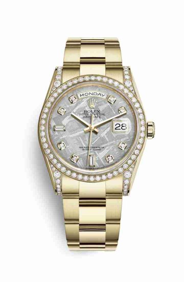 Swiss Replica Rolex Day-Date 36 118388 Meteorite diamonds Watch - Click Image to Close