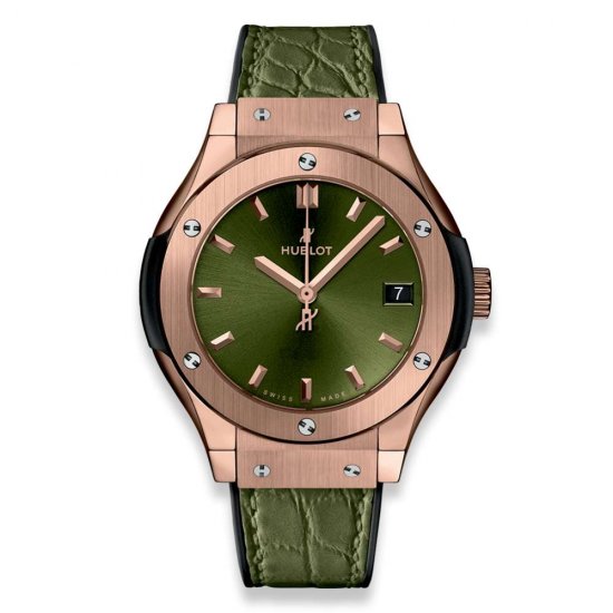 Copy Hublot Classic Fusion Green King Gold 33mm - Click Image to Close