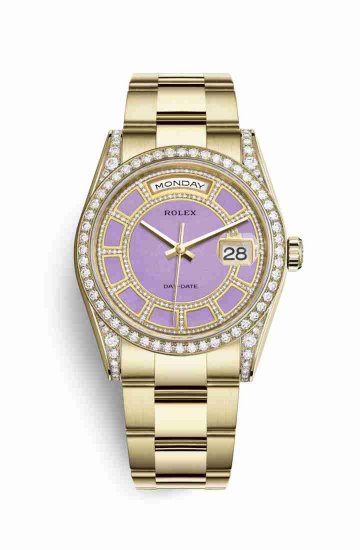 Swiss Replica Rolex Day-Date 36 118388 Carousel of lavender jade Dial Watch - Click Image to Close