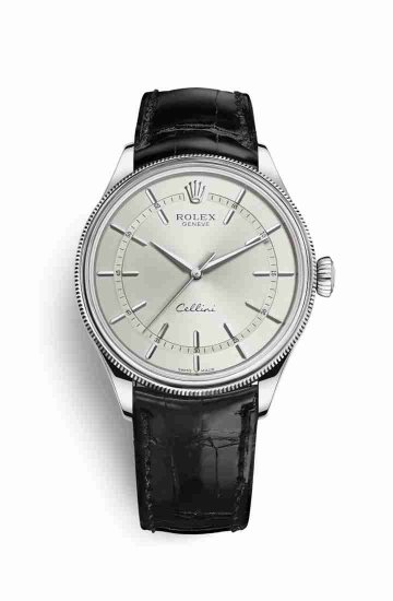 Swiss Replica Rolex Cellini Time 50509 Rhodium Dial Watch - Click Image to Close