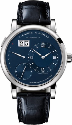 Swiss Replica A. Lange & Sohne 191.028 Lange 1 White Gold/Blue Watch