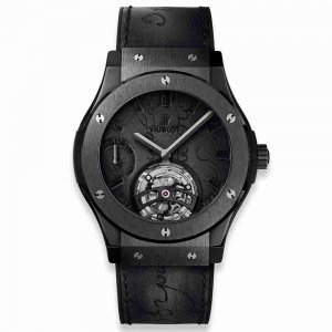 Swiss Replica Hublot Classic Fusion Tourbillon Power Reserve 5 Days Berluti Scritto All Black 45mm 505.CM.0500.VR.BER17