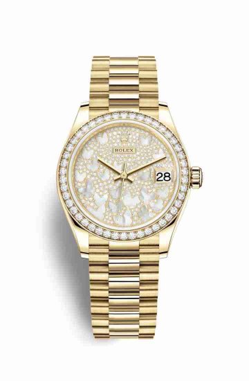 Swiss Replica Rolex Datejust 31 278288RBR Paved mother-of-pearl butterfly Dial Watch - Click Image to Close