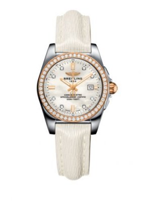 Fake Breitling Galactic 29 Stainless Steel / Rose Gold / Diamond / Pearl Diamond / Calf (C7234853/A792/484X/A12BA.1) Watch