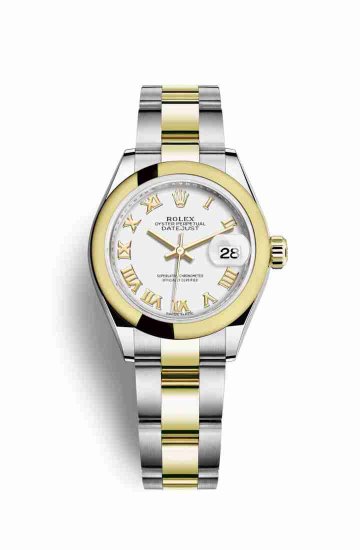 Swiss Replica Rolex Datejust 28 Yellow 279163 White Dial Watch - Click Image to Close