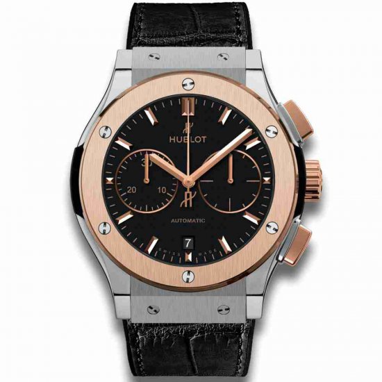 Swiss Replica Hublot Chronograph Titanium King Gold Classic Fusiones 521.NO.1181.LR - Click Image to Close