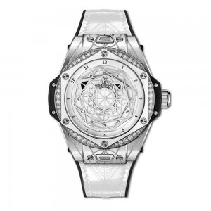 Copy Hublot Big Bang One Click Sang Bleu Steel White Diamonds