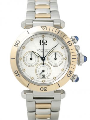 Cartier Watch Pasha 38mm Chronograph combi W31036T6