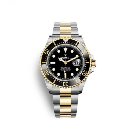 Fake Rolex Sea-Dweller Oystersteel 18 ct yellow gold M126603-0001 Black Dial Watch - Click Image to Close