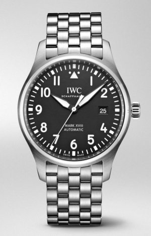 Copy IWC Pilot Mark Xviii Black Dial Steel Mens Watch Iw327015