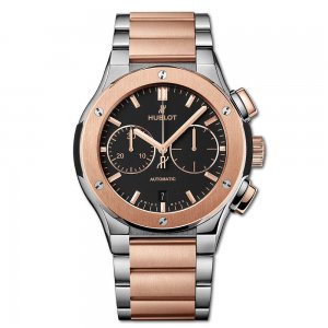 Copy Hublot Classic Fusion Chronograph Titanium King Gold Bracelet