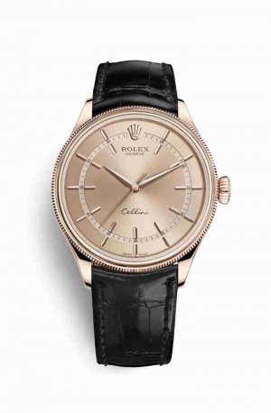 Swiss Replica Rolex Cellini Time Everose gold 50505 Pink Dial Watch