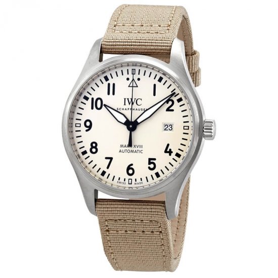 Copy IWC Pilot's Watch Mark XVIII Automatic Silver Dial Men's Watch - Click Image to Close