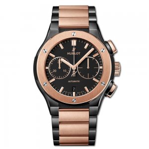 Copy Hublot Classic Fusion Chronograph Ceramic King Gold Bracelet