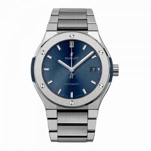 Swiss Replica Hublot Classic Fusion Blue Titanium Bracelet 45mm 510.NX.7170.NX