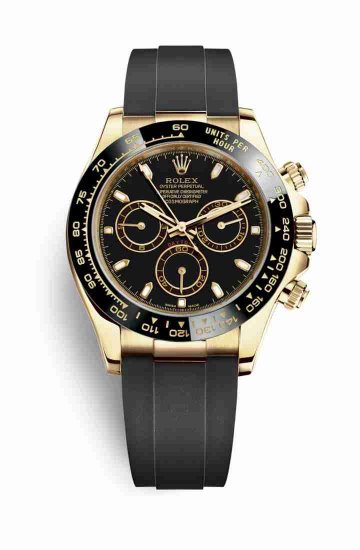 Swiss Replica Rolex Cosmograph Daytona 116518LN Black Dial Watch - Click Image to Close