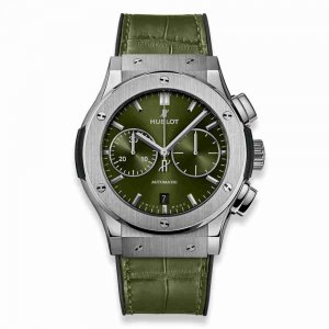 Swiss Replica Hublot Classic Fusion Chronograph Titanium Green 45mm 521.NX.8970.LR