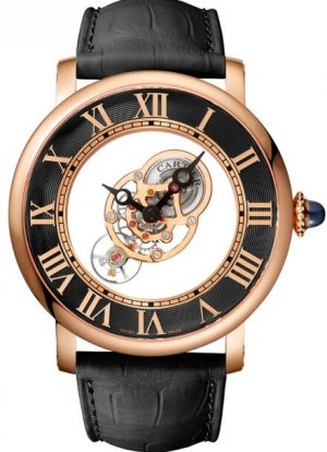 Copy Rotonde De Cartier 43.5mm Manual Pink Gold Watch