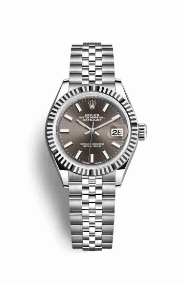 Swiss Replica Rolex Datejust 28 White gold 279174 Dark grey Dial Watch - Click Image to Close