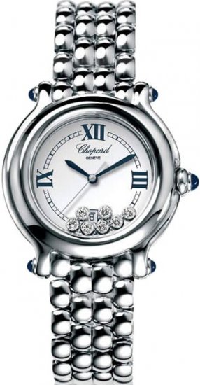 Chopard Happy Sport Classic Round Quartz 32mm Ladies Watch 27823 - Click Image to Close