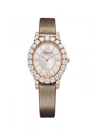 Copy Chopard L'Heure Du Diamant Hand Wind White Dial Unisex Watch - Click Image to Close