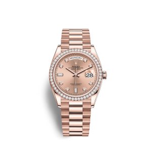 Fake Rolex Day-Date 36 18 ct Everose gold M128345RBR-0009 Ros