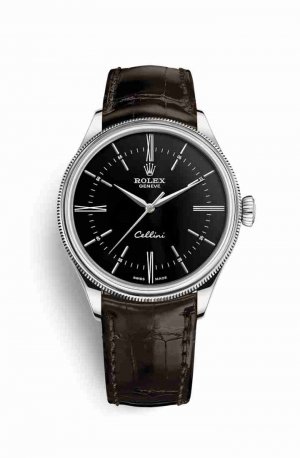 Swiss Replica Rolex Cellini Time 50509 Black Dial Watch