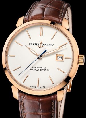 Ulysse Nardin San Marco Classico (RG / Silver / Leather) 8156-11