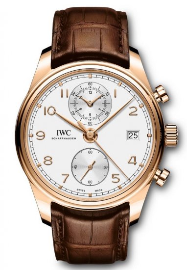 Swiss Replica IWC Portugieser Silver Dial Automatic Mens Chronograph IW390301 Watch - Click Image to Close