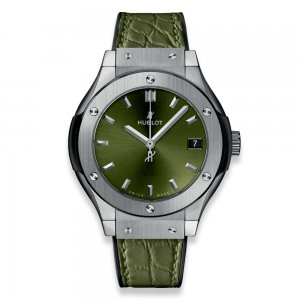 Copy Hublot Classic Fusion Green Titanium 33mm