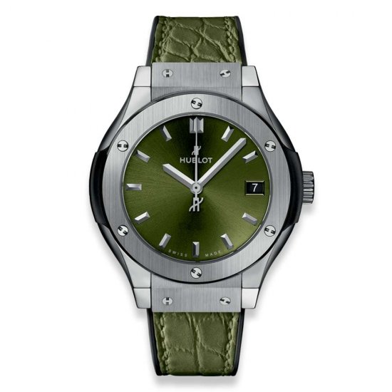 Copy Hublot Classic Fusion Green Titanium 33mm - Click Image to Close