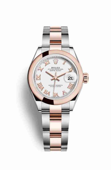 Swiss Replica Rolex Datejust 28 Everose gold 279161 White Dial Watch - Click Image to Close