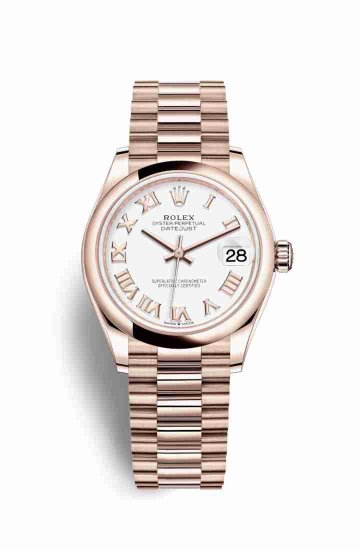 Swiss Replica Rolex Datejust 31 Everose gold 278245 White Dial Watch - Click Image to Close