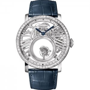 Copy Cartier Fine Watchmaking Paved HPI01199 Platinum Watch