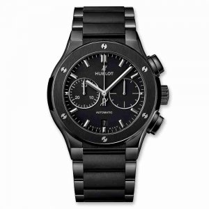 Swiss Replica Hublot Classic Fusion Chronograph Black Magic Bracelet 45mm 520.CM.1170.CM