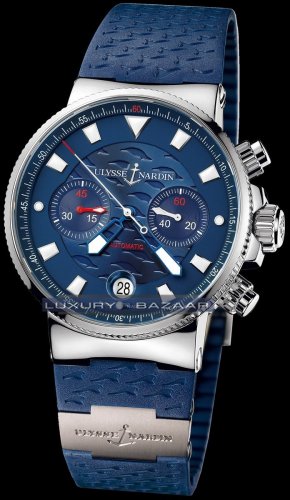 Ulysse Nardin Blue Seal (SS / Blue / Rubber-Ti) 353-68LE-3