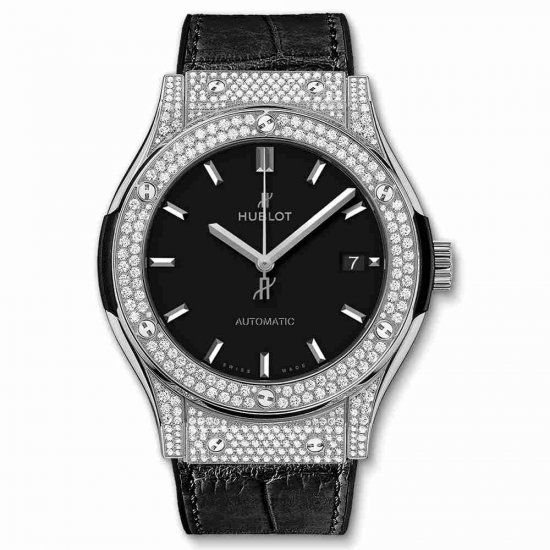 Swiss Replica Hublot Titanium Pavé 45mm Classic Fusion Diamondes 511.NX.1171.LR.1704 - Click Image to Close